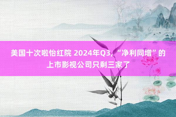 美国十次啦怡红院 2024年Q3， “净利同增”的上市影视公司只剩三家了