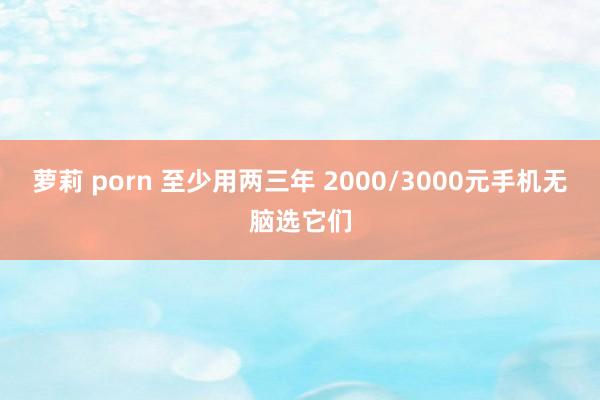 萝莉 porn 至少用两三年 2000/3000元手机无脑选它们