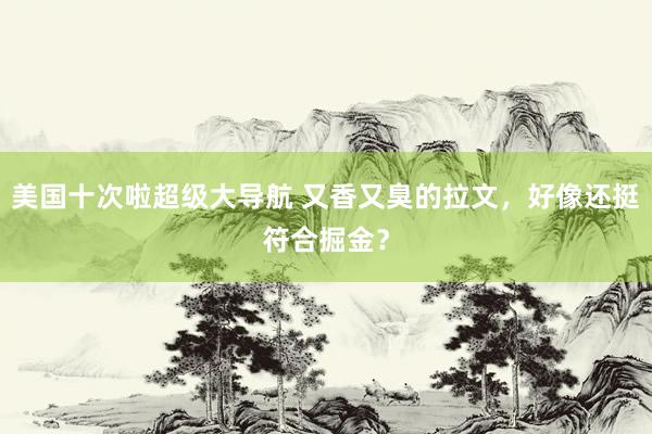 美国十次啦超级大导航 又香又臭的拉文，好像还挺符合掘金？