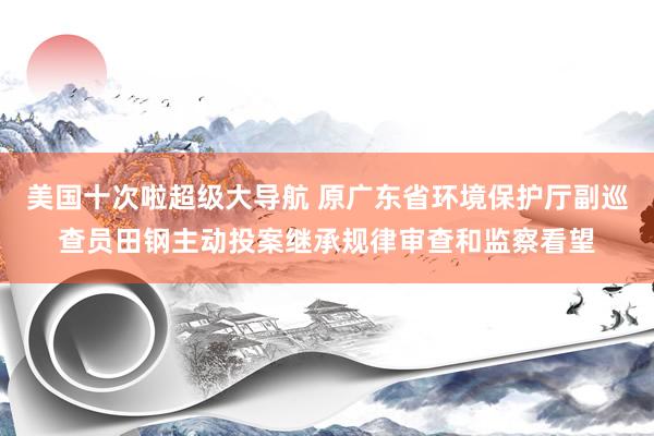 美国十次啦超级大导航 原广东省环境保护厅副巡查员田钢主动投案继承规律审查和监察看望
