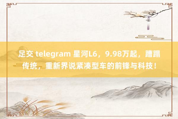 足交 telegram 星河L6，9.98万起，蹧蹋传统，重新界说紧凑型车的前锋与科技！