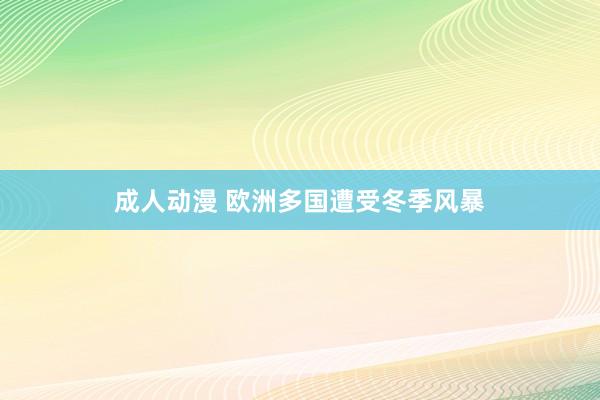 成人动漫 欧洲多国遭受冬季风暴