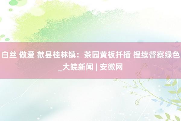 白丝 做爱 歙县桂林镇：茶园黄板扦插 捏续督察绿色_大皖新闻 | 安徽网