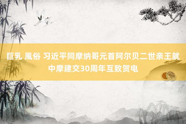 巨乳 風俗 习近平同摩纳哥元首阿尔贝二世亲王就中摩建交30周年互致贺电