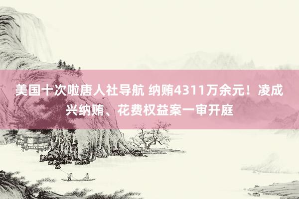 美国十次啦唐人社导航 纳贿4311万余元！凌成兴纳贿、花费权益案一审开庭