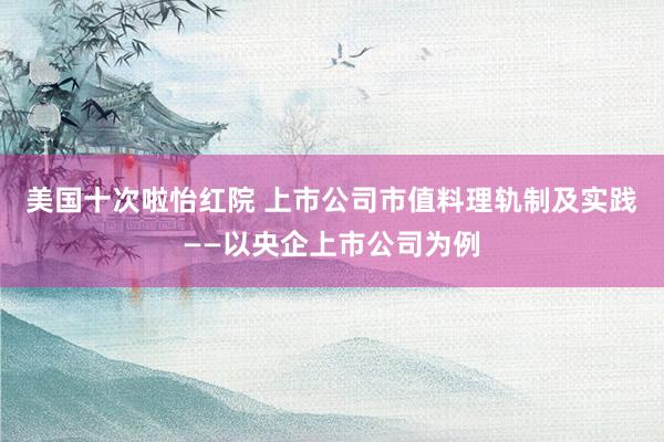 美国十次啦怡红院 上市公司市值料理轨制及实践——以央企上市公司为例