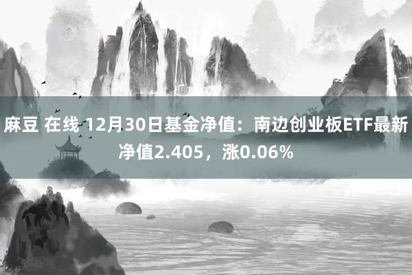 麻豆 在线 12月30日基金净值：南边创业板ETF最新净值2.405，涨0.06%