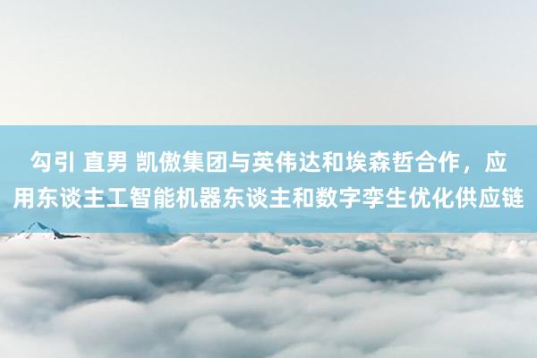 勾引 直男 凯傲集团与英伟达和埃森哲合作，应用东谈主工智能机器东谈主和数字孪生优化供应链