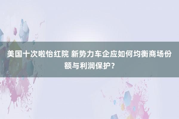 美国十次啦怡红院 新势力车企应如何均衡商场份额与利润保护？